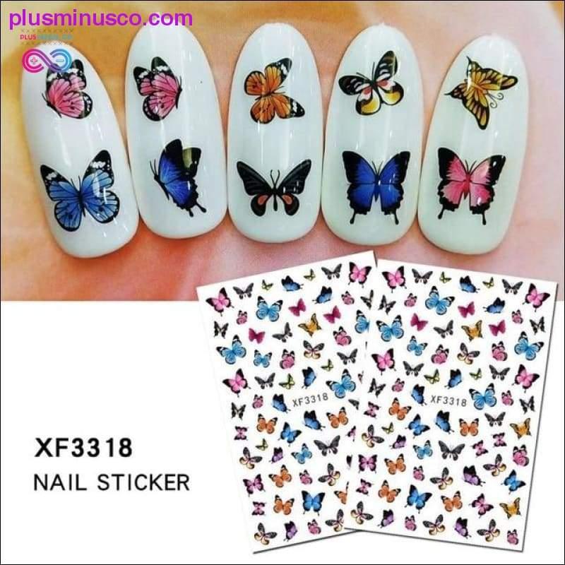 1 stk Smuk Butterfly Fantasy 3D Back Lim Nail Decal - plusminusco.com