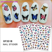 1 ks Beautiful Butterfly Fantasy 3D lepidlo na nehty na zadní straně - plusminusco.com
