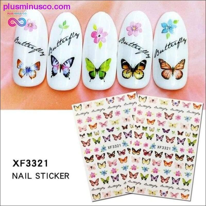 美しい蝶のファンタジー 1D バックグルーネイルデカール 3 個 - plusminusco.com