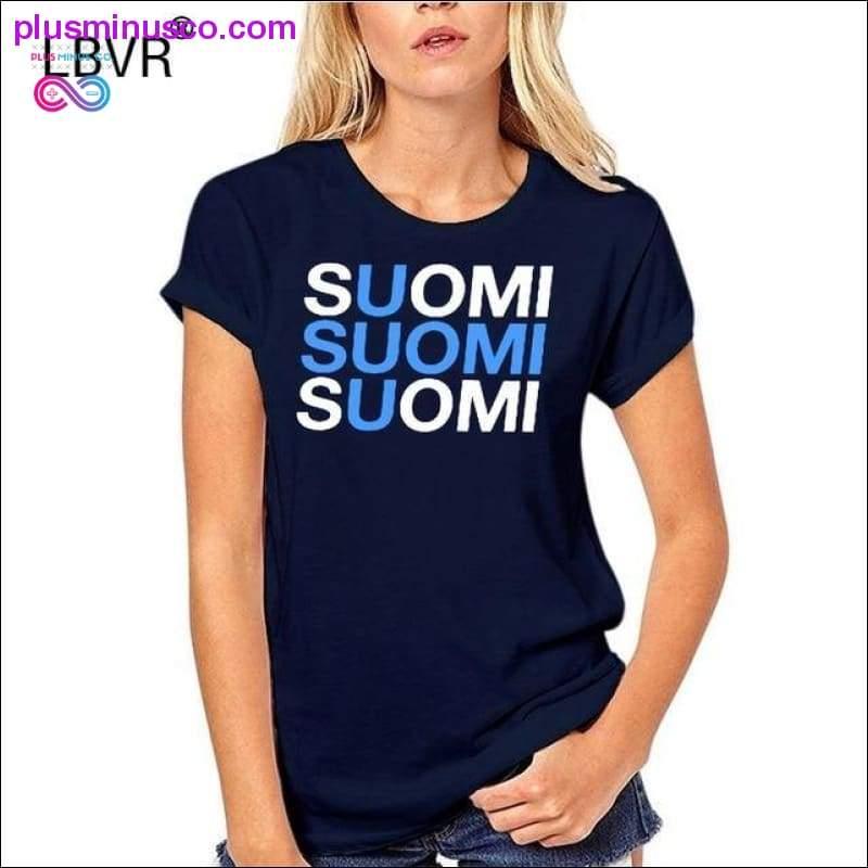 Camiseta 100% algodón con cuello redondo y estampado personalizado para hombre FINLANDIA Mujer - plusminusco.com