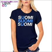100 % Baumwolle O-Ausschnitt individuell bedrucktes Herren-T-Shirt FINNLAND Damen - plusminusco.com