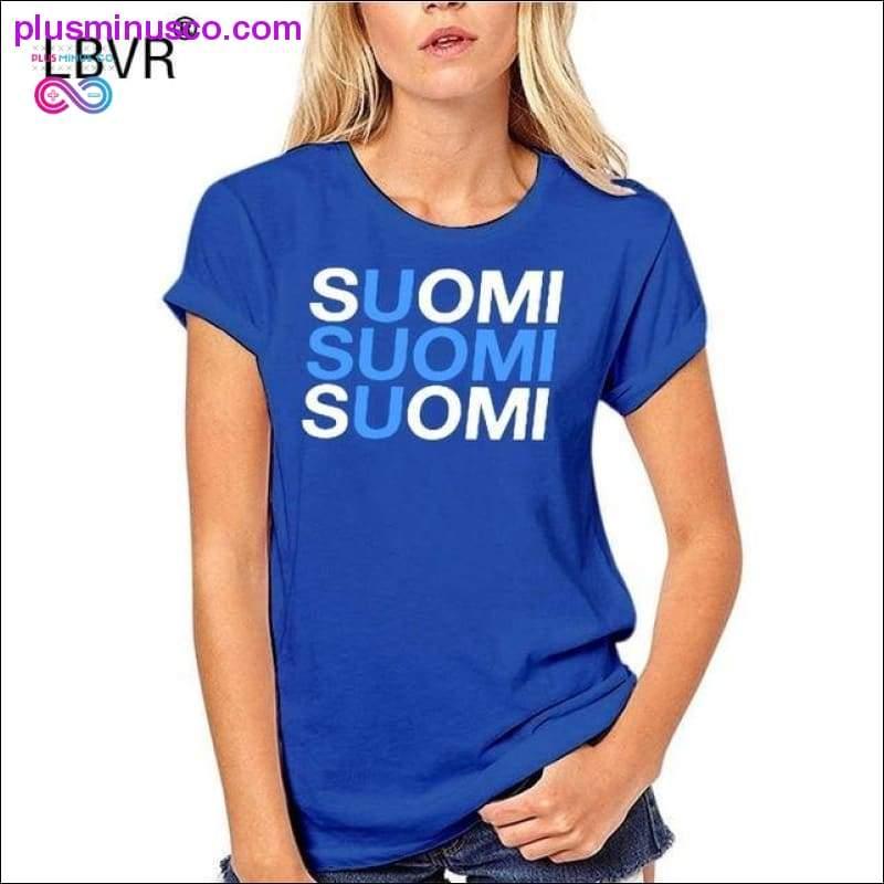 100% памук Мъжка тениска с О-образно деколте по поръчка - FINLAND Women - plusminusco.com