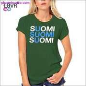 100 % puuvillaa O-kaula-aukko Custom Printed Miesten T-paita FINLAND Women - plusminusco.com