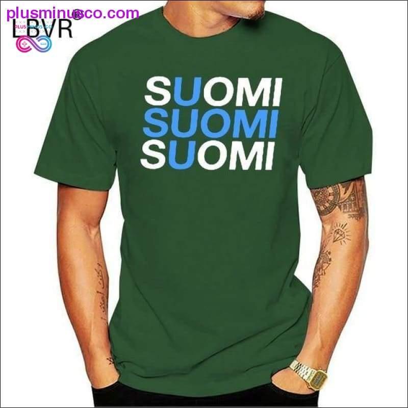 T-shirt da uomo con stampa personalizzata con scollo a O in cotone 100% FINLANDIA Donna - plusminusco.com