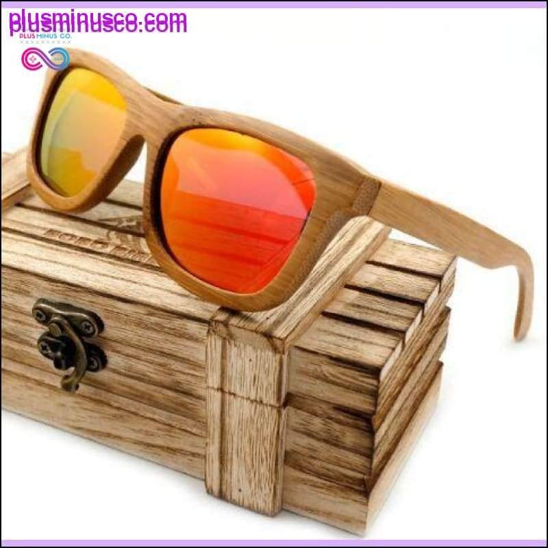 100% натуральні поляризовані бамбукові дерев'яні сонцезахисні окуляри ручної роботи - plusminusco.com