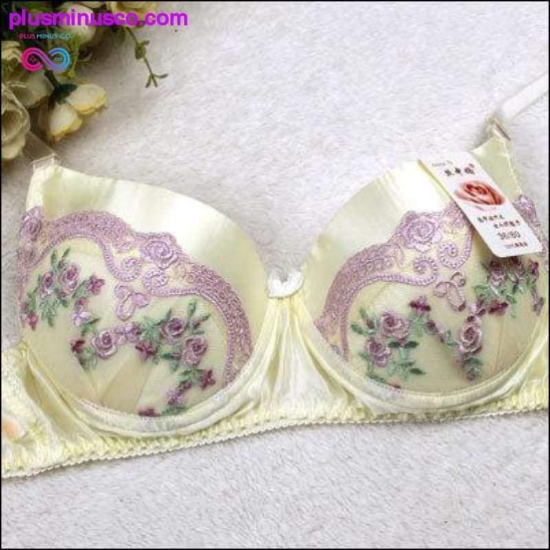 100% Silk, bra, Lace, Padded Breathing Bra - plusminusco.com