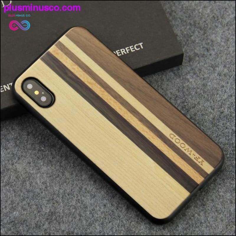 Luxus-Schutzhülle aus 100 % echtem Holz für iPhone X – plusminusco.com