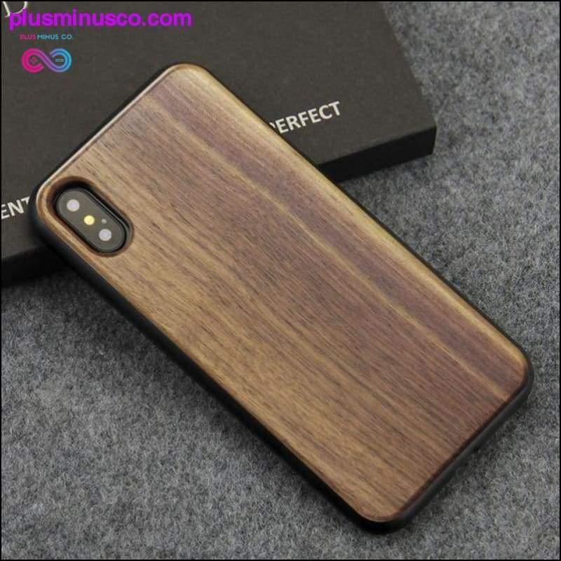 Funda protectora de lujo 100% madera auténtica para iPhone X - plusminusco.com