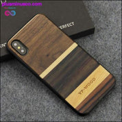 حافظة حماية فاخرة مصنوعة من الخشب الحقيقي بنسبة 100% لهاتف iPhone X - plusminusco.com
