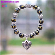 Bracelet en pierre naturelle oeil de tigre obsidienne opale 10 mm avec - plusminusco.com
