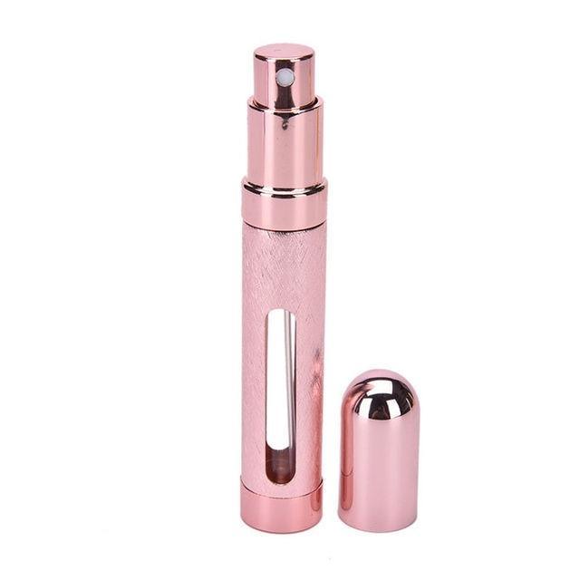 12 ml kaasaskantavad parfüümi kosmeetikakonteinerid Mini alumiiniumist reisiparfüümi pihusti isepumbatavad korduvtäidetavad dosaatoriga pihustuspudelid – plusminusco.com
