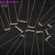 12 zodiákus betűs csillagjegy medálos nyaklánc nőknek - plusminusco.com