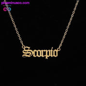 12 Zodiac Letter Constellations Pendants Necklace For Women - plusminusco.com