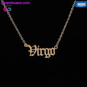 12 Zodiac Letter Constellations Pendants Necklace For Women - plusminusco.com