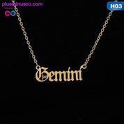 12 Zodiac Letter Constellations Pendants Necklace For Women - plusminusco.com