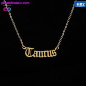 12 Zodiac Letter Constellations Pendants Necklace For Women - plusminusco.com