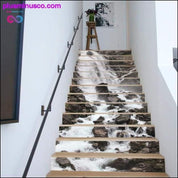 13 stk/sett DIY 3D Stairway Stickers Waterfall Stairs Stickers - plusminusco.com