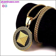 18 Karat echt vergoldete Pyramiden-Halskette aus dem alten Ägypten - plusminusco.com