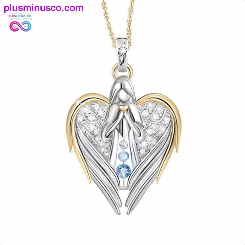 1 pieza Ángel con diseño en forma de corazón de diamantes de imitación de cristal dorado y plateado - plusminusco.com