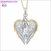 1 шт. Золотий сріблястий кристал зі стразами у формі серця у формі ангела - plusminusco.com