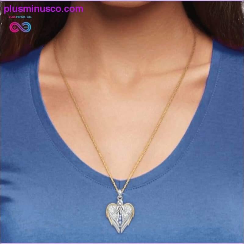 1 бр. Златен кристален кристал с форма на сърце с дизайн на ангел - plusminusco.com