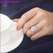 Bague diamant de style halo taille coussin brillant 2 carats || -plusminusco.com