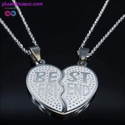 2 PCS Heart Best Friend Stainless Steel Necklace for Friend - plusminusco.com