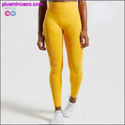 2 pcs/set Pakaian Olahraga Wanita Mulus Pakaian Olahraga Gym Panjang - plusminusco.com