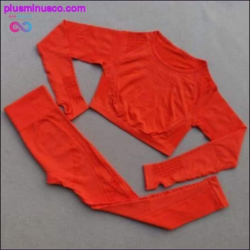 komplekts Seamless Women Sport Suit Gym Workout Clothes Long - plusminusco.com