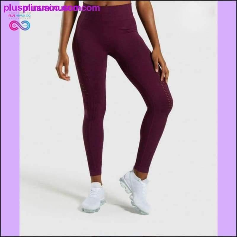 2 adet/takım Dikişsiz Kadın Spor Takım Elbise Spor Salonu Egzersiz Elbiseleri Uzun - plusminusco.com