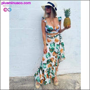 Backless Tunic Beach Dress Bikini Long Dress Print - plusminusco.com