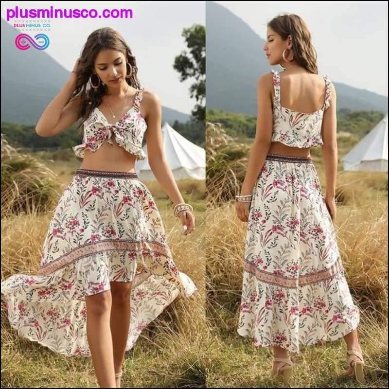 Backless Tunic Beach Dress Bikini Long Dress Print - plusminusco.com