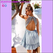 Backless Tunic Beach Dress Bikini Long Dress Print - plusminusco.com
