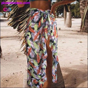 2020 Backless Tunic Beach Dress Bikini Long Dress Print - plusminusco.com