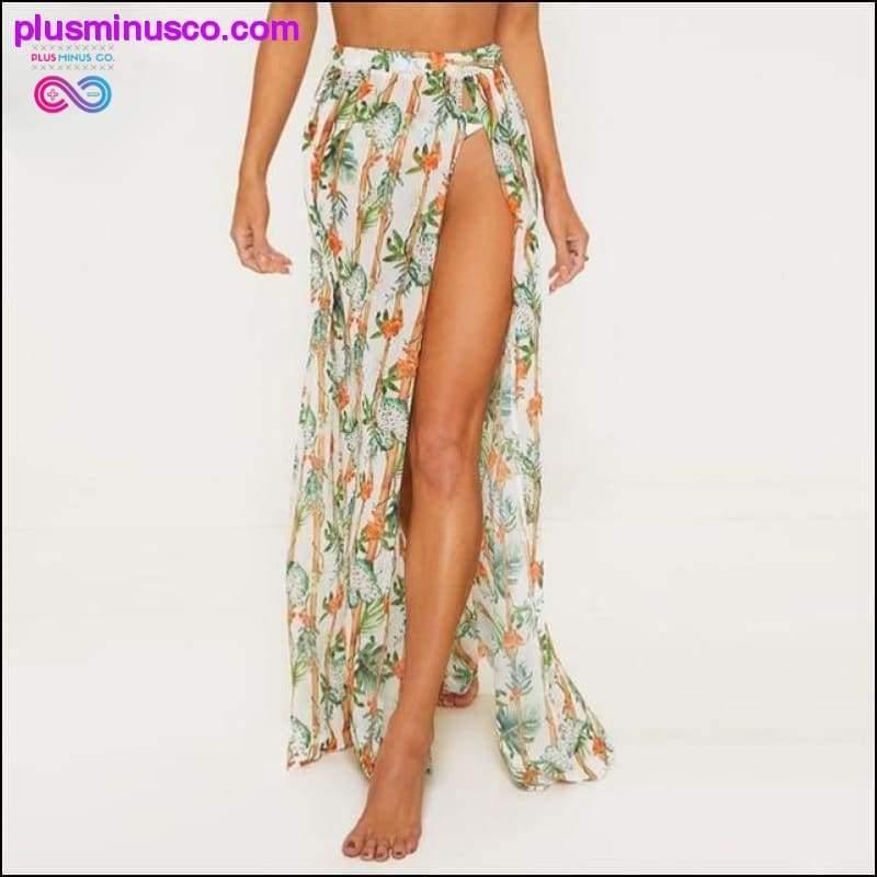 Backless Tunic Beach Dress Bikini Long Dress Print - plusminusco.com