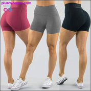 2020 mais novos shorts femininos de ioga push up fitness legging curta - plusminusco.com