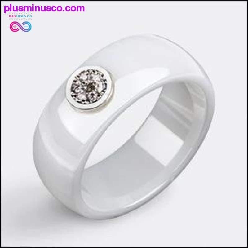 2020 Ring Ceramics 8mm Fashion Exquisite Rhinestone Ceramic - plusminusco.com