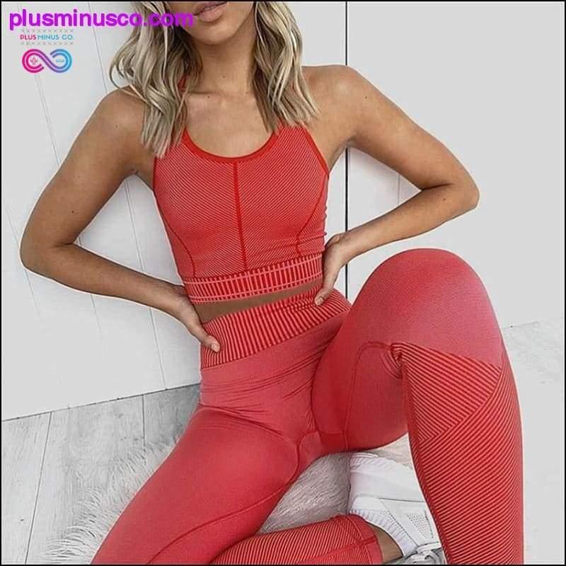 2020 Dikişsiz Spor Takım Elbise 2 Parça Yoga Seti Legging Kadın Spor Salonu - plusminusco.com