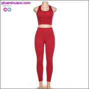 2020 Dikişsiz Spor Takım Elbise 2 Parça Yoga Seti Legging Kadın Spor Salonu - plusminusco.com