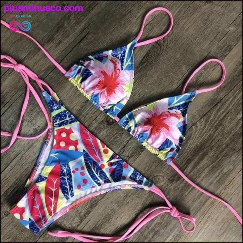 2020 seksowne bikini damski strój kąpielowy mini bikini damskie stroje kąpielowe - plusminusco.com