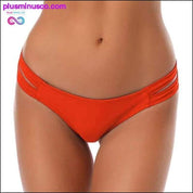 2020 Sexy Solid Thong Bikini Brazilian Cut Swimwear Mulheres - plusminusco.com