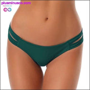 2020 Sexig solid stringtrosa Bikini badkläder i brasiliansk snitt för kvinnor - plusminusco.com