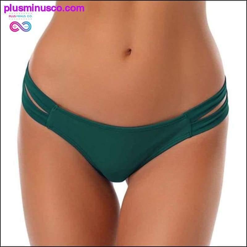 2020 Sexet Solid Thong Bikini Badetøj i brasiliansk snit til kvinder - plusminusco.com