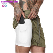 2020 Summer Running Shorts Men 2 in 1 Sports Jogging Fitness - plusminusco.com