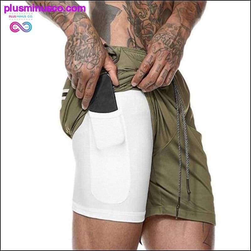 2020 Summer Running Shorts Men 2 in 1 Sports Jogging Fitness - plusminusco.com