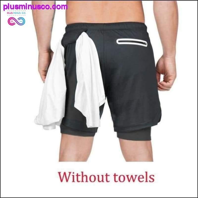 2020 Summer Running Shorts Men 2 in 1 Sports Jogging Fitness - plusminusco.com