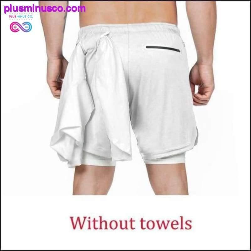 2020 Summer Running Shorts Men 2 in 1 Sports Jogging Fitness - plusminusco.com