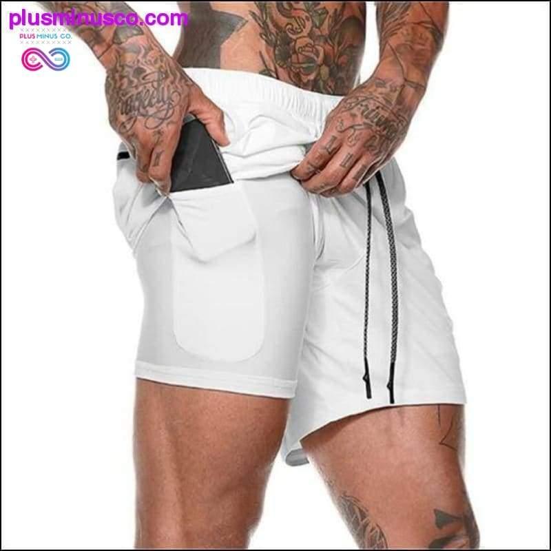 2020 Summer Running Shorts Men 2 in 1 Sports Jogging Fitness - plusminusco.com