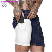 2020 Summer Running Shorts Men 2 in 1 Sports Jogging Fitness - plusminusco.com