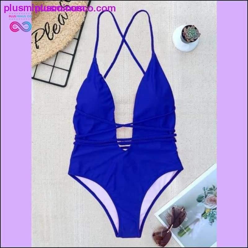 Women Swimwear Sexy high cut one piece Backless - plusminusco.com